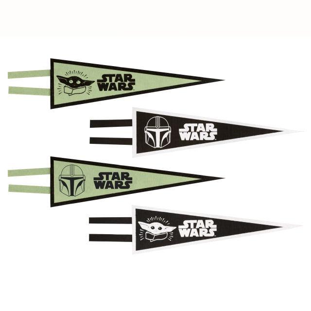 20793  Mandalorian The Child Pennant Flags - Assorted, 4ct