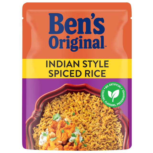 BEN'S ORIGINAL Microwave Rice Indian Style Spiced Rice 250g Pouch