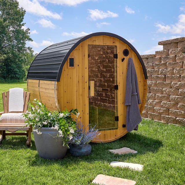 BYD 2-4P Outdoor Barrel Sauna-Sam's
