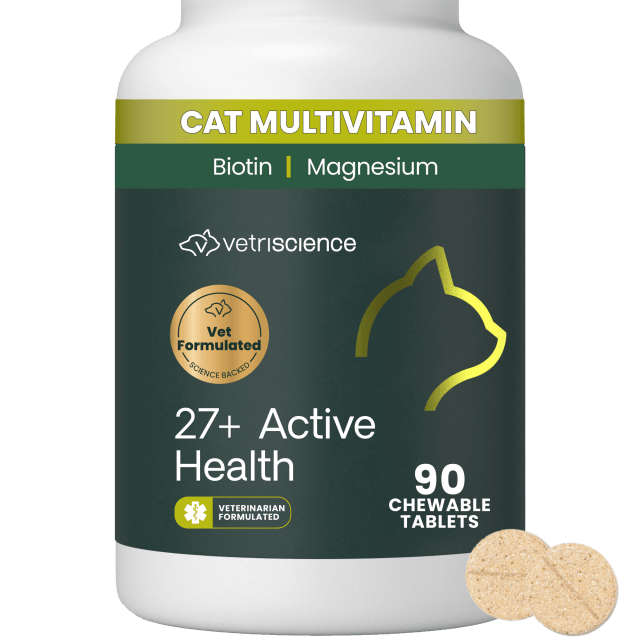 VS 27+ Active Health Chewable Tablets, Cats, Fish, 90ct