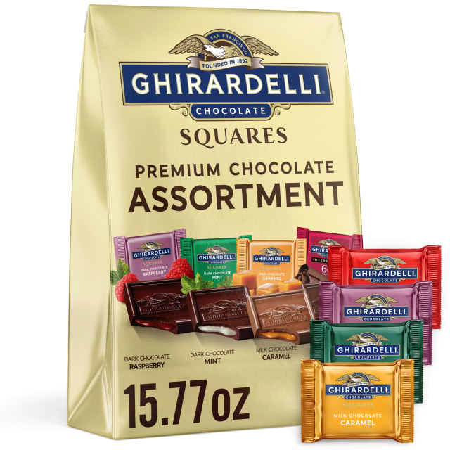 GHIRARDELLI Premium Assorted Chocolate Squares, 15.77 oz Bag