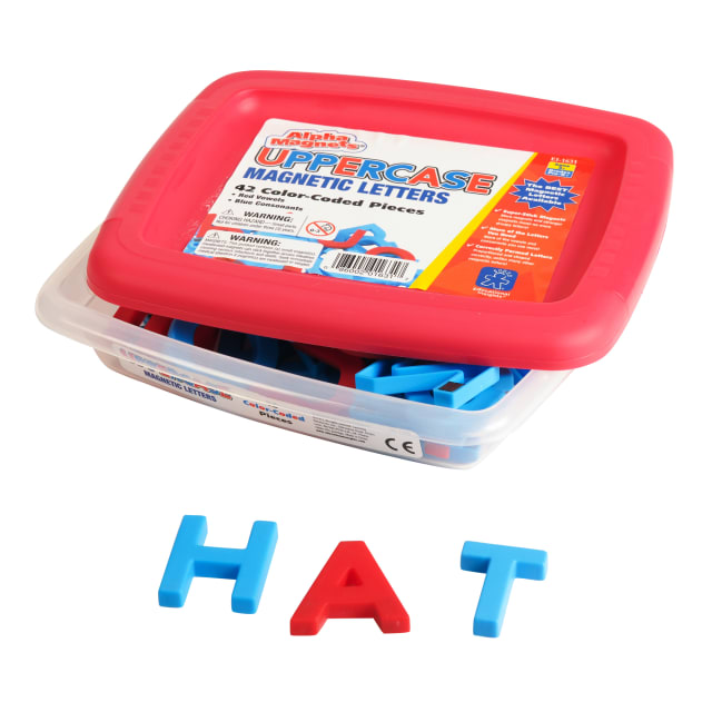 COLORCODED UPPERCASE ALPHAMAGNETS 42PCS