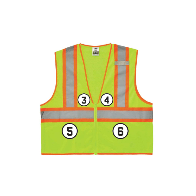 GloWear 8229Z Two-Tone Hi-Vis Safety Vest - Type R, Class 2, Zipper