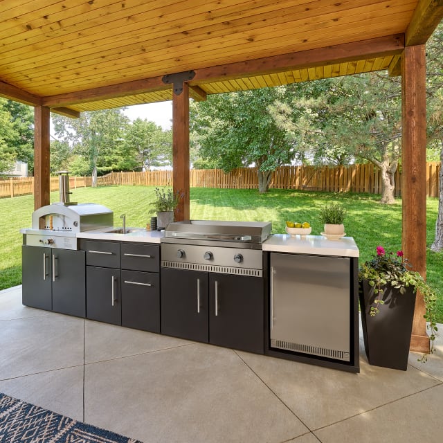 Emory 12' Outdoor Kitchen Island - 38 Griddle/ 32 Pizza Oven