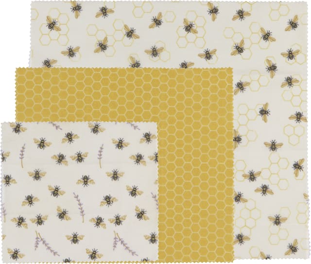 Bees Beeswax Wrap Set of 3