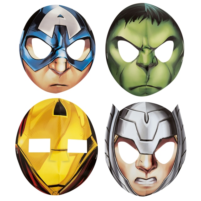46341  Avengers Assemble Party Masks, 8ct