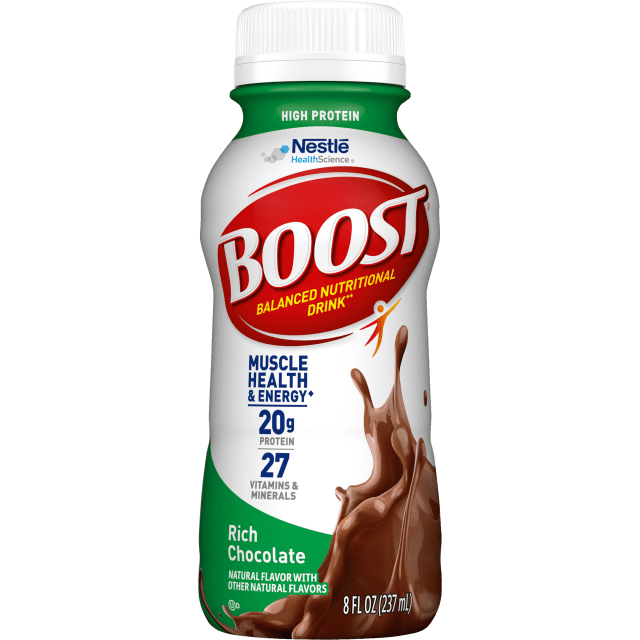 BOOST High Protein Nutritional Drink, Rich Chocolate, 20g Protein, 24 Count (2 - 12 Packs)