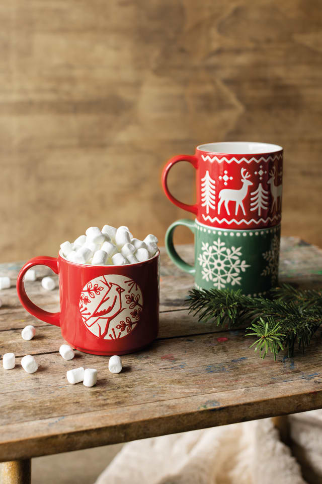Good Tidings Snowflake Christmas Stacking Mug