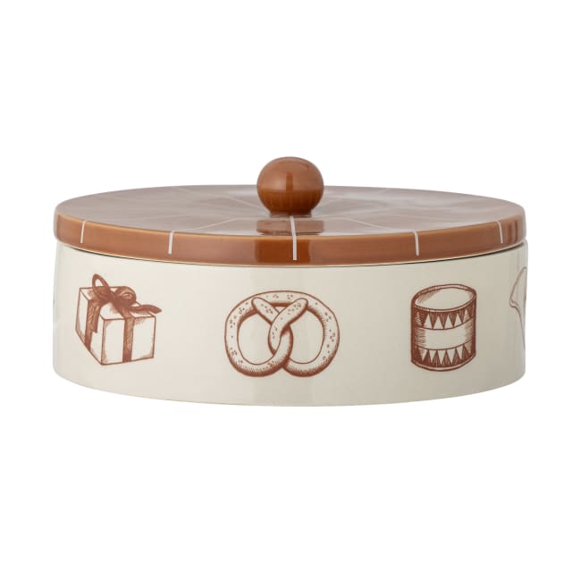 82058341 - Beth Jar w/Lid, Brown, Stoneware STOCK: 176