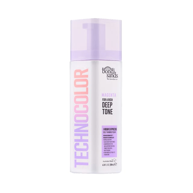 Bondi Sands Technocolor 1 Hour Express Tanning Foam, Magenta, 6.76 Fl Oz