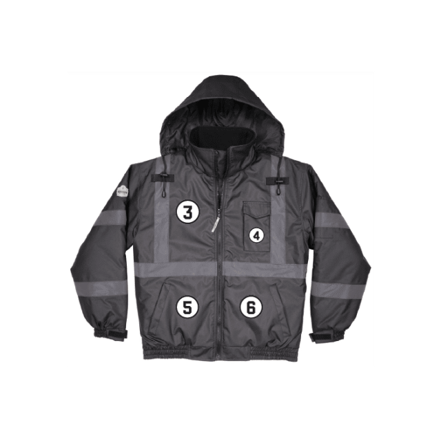 GloWear 8377EV Enhanced Visibility Reflective Winter Bomber Jacket - Non-Certified
