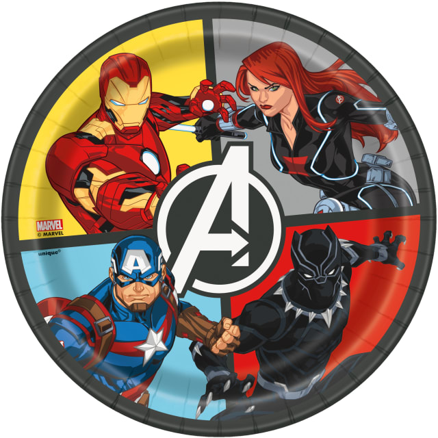 46249  Avengers Round 7" Dessert Plates, 8ct