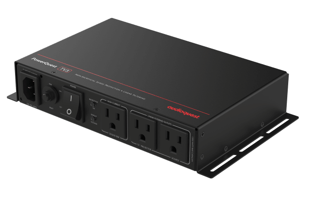 AudioQuest PowerQuest TV3 3-Outlet Mountable Non-Sacrificial Surge Protector for TVs, Gaming, AV