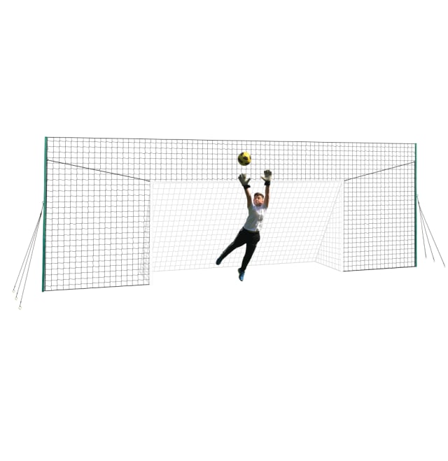 Open Goaaal Large - 4.9m x 2.1m Football Goal, in 3.0m high Backstop & Rebounder