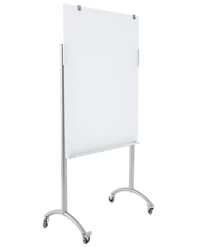 Clarity™ Glass Mobile Easel - 36" x 48" x 74"H