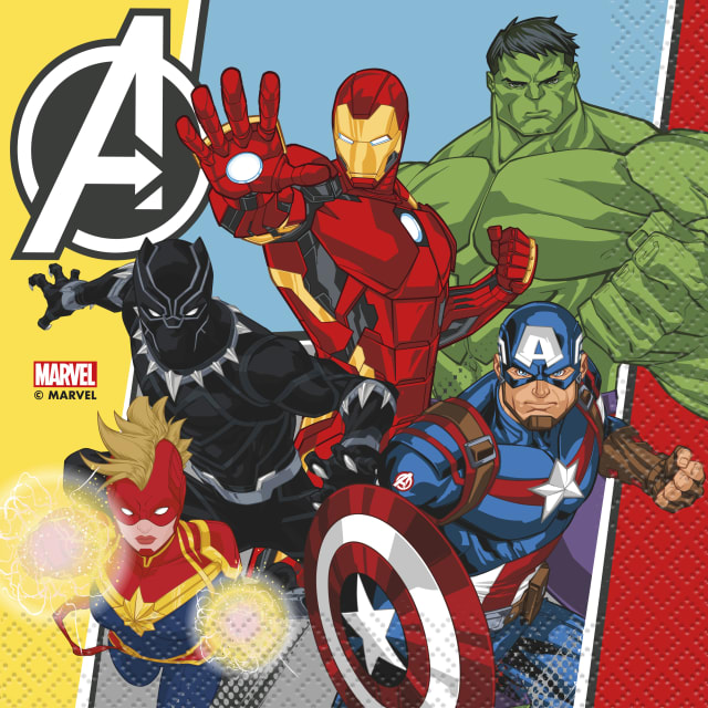 46257  Avengers Beverage Napkins, 16ct