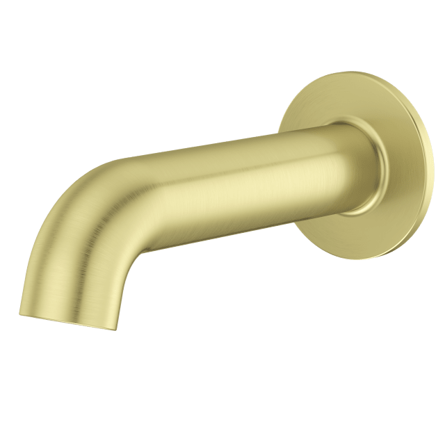 Modern Round Non-Diverting Tub Filler in Brushed Gold