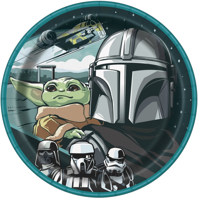 44891  Mandalorian The Child Round 9" Dinner Plates, 8ct