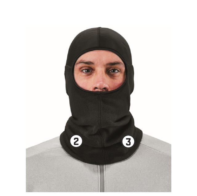 6822 Black Balaclava Face Mask - Spandex Top