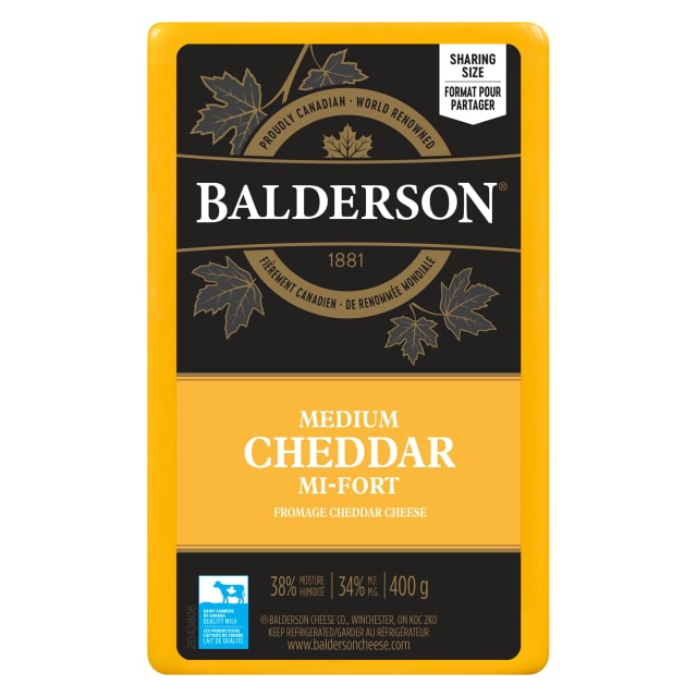 Balderson Cheddar Cheese Coloured Medium, 400g
