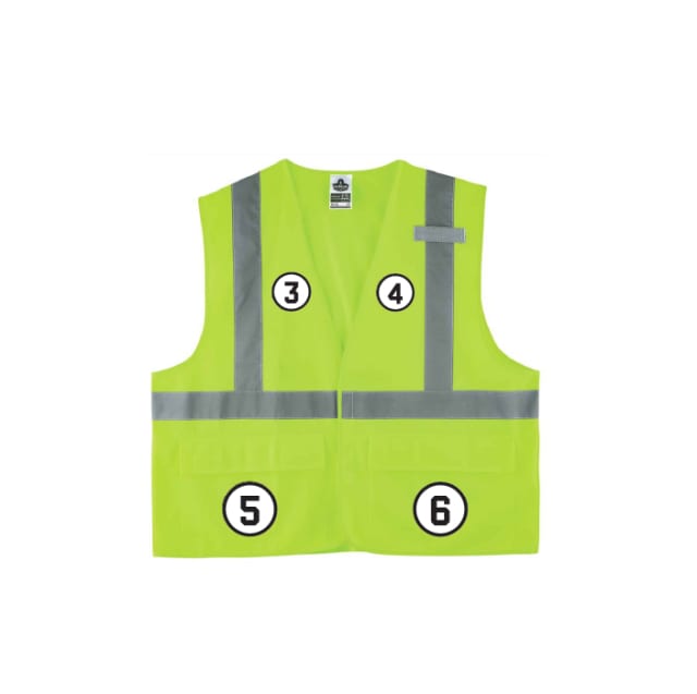 GloWear 8225HL Solid Hi-Vis Safety Vest - Type R, Class 2, Hook & Loop