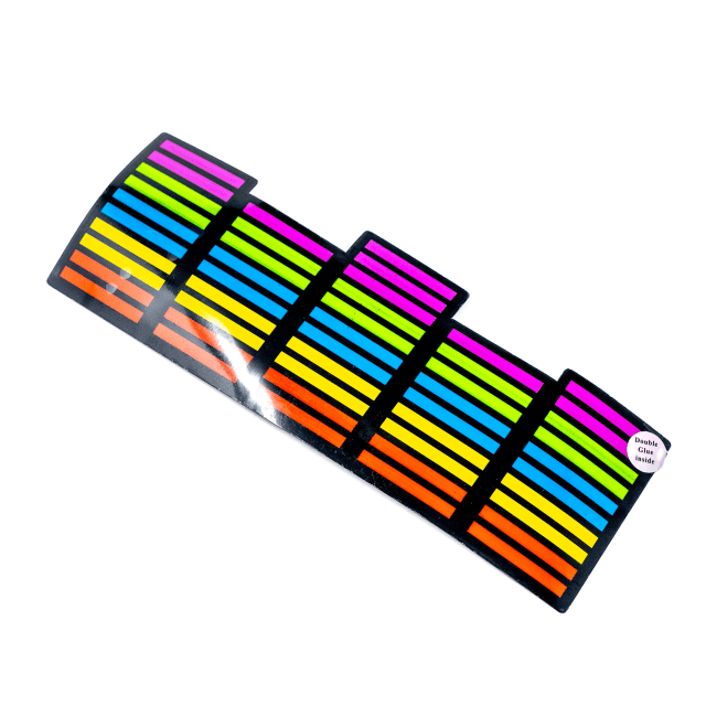 Colorful Equalizer Car Battery Sign Sticker (23x8cm) / 9in x 3.14in