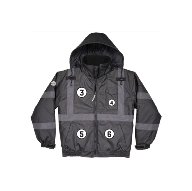 GloWear 8377EV Enhanced Visibility Reflective Winter Bomber Jacket - Non-Certified