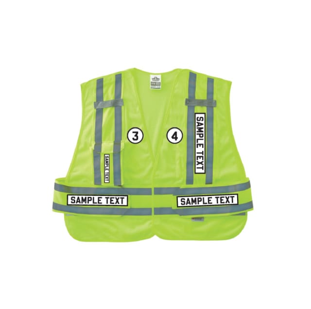 GloWear 8244PSV Expandable Hi-Vis Public Safety Vest - Type P, Class 2