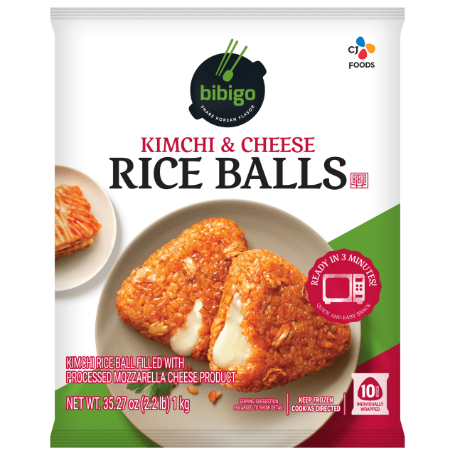 bibigo Frozen Korean Kimchi & Cheese Rice Balls