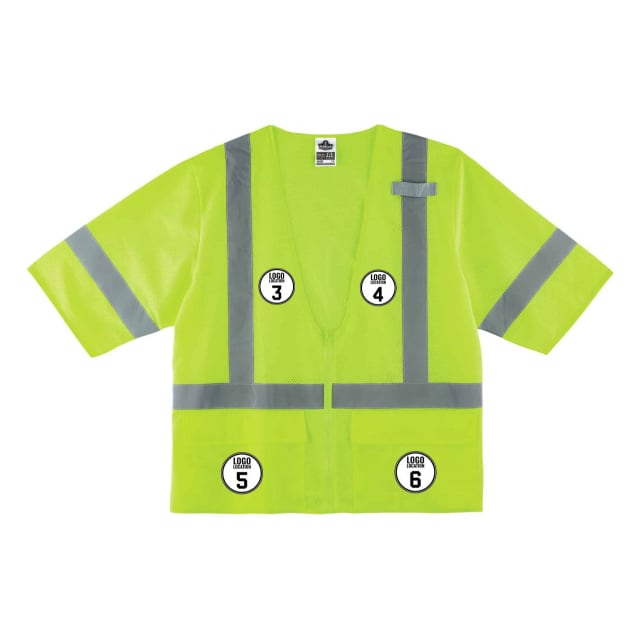 GloWear 8320Z Hi-Vis Safety Vest - Type R, Class 3, Zipper