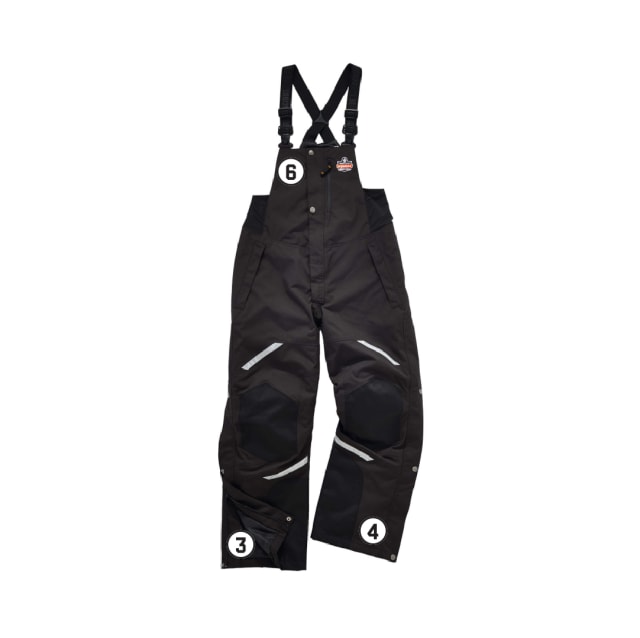 N-Ferno 6471 Insulated Bib Overalls - Heavy-Duty 500D Nylon Shell