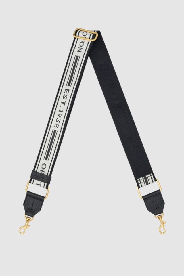 Heather Long Light Gold Webbing Strap Black/Natural