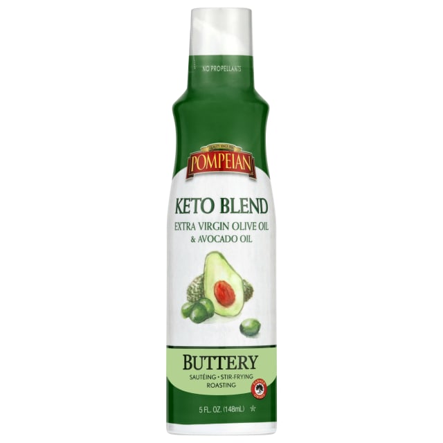 Pompeian Keto Blend Extra Virgin Olive Oil &amp; Avocado Oil Cooking Spray - 5 fl oz