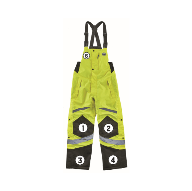 GloWear 8928 Hi-Vis Insulated Bibs - Class E