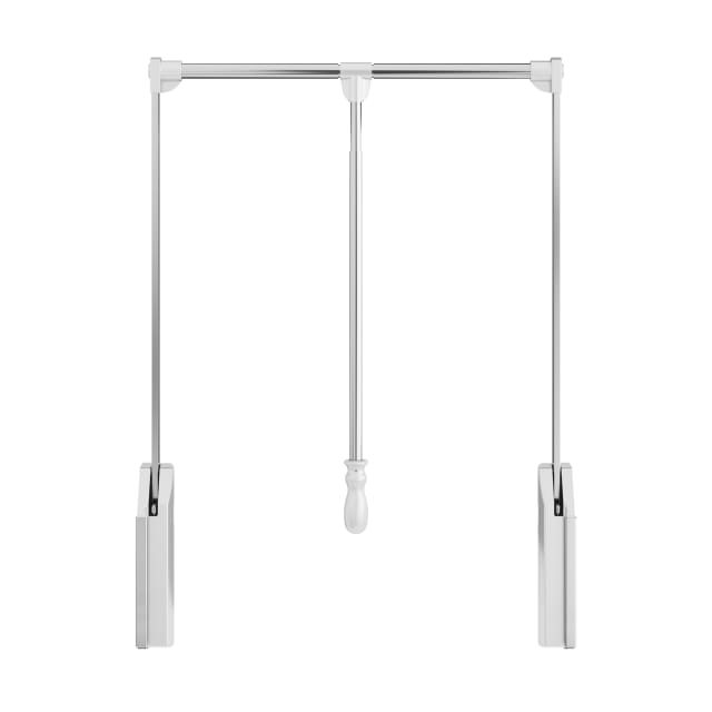 Polished Chrome Soft-close 25-1/2" - 35" Expanding Wardrobe Lift
