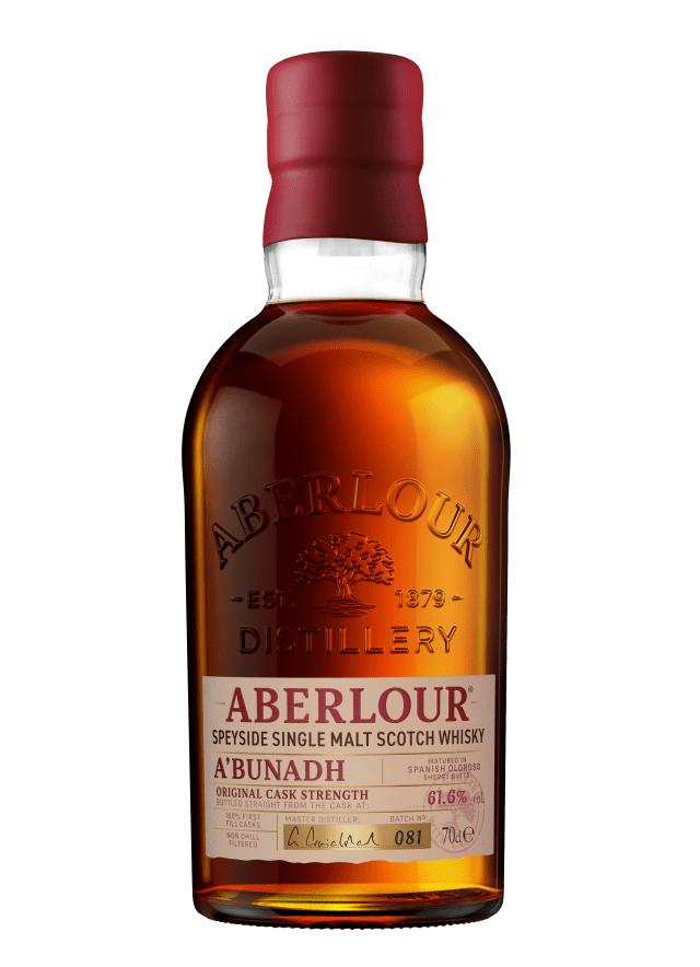Aberlour Single Malt Scotch Whisky A'Bunadh Original Cask Strength, 750 ml Bottle, 121 Proof