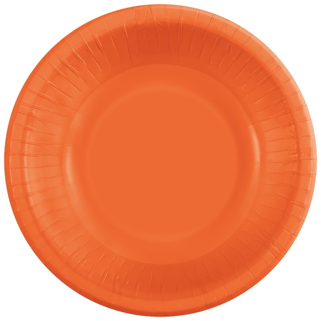 35635 Pumpkin Orange Solid 20oz Paper Bowls, 20ct