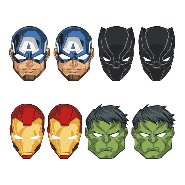 46265  Avengers Party Masks, 8ct