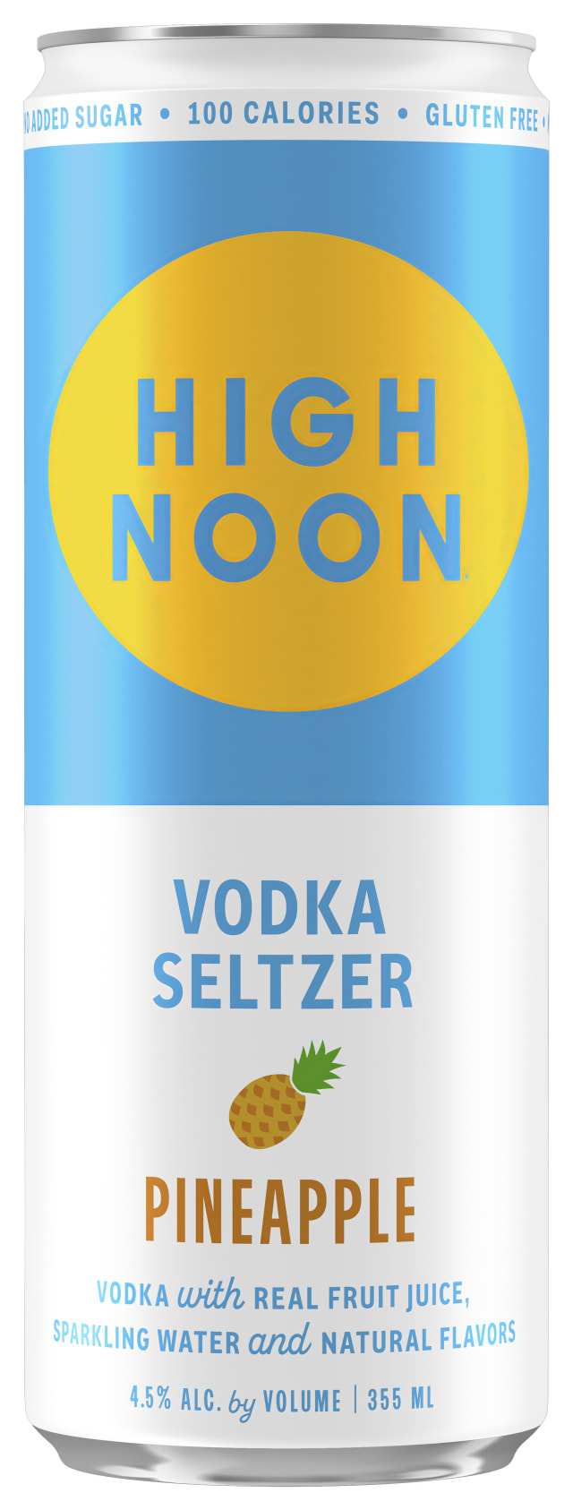 High Noon Pineapple Vodka Hard Seltzer Single Serve 355ml Can