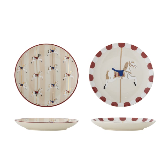 82062866 - Merry-go-round Plate, Multi, Stoneware STOCK: 222