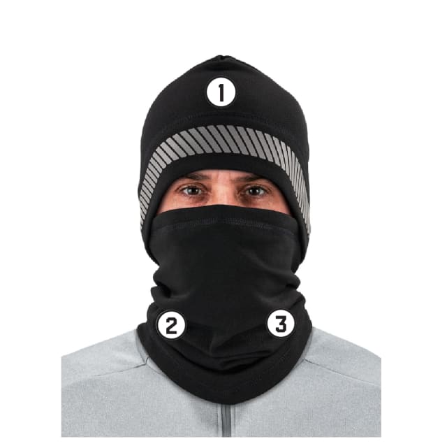 N-Ferno 6831 Reflective Balaclava Face Mask - 3-in-1, Polyester