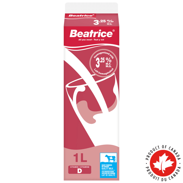 Beatrice Homogenized Milk 3.25%, 1L