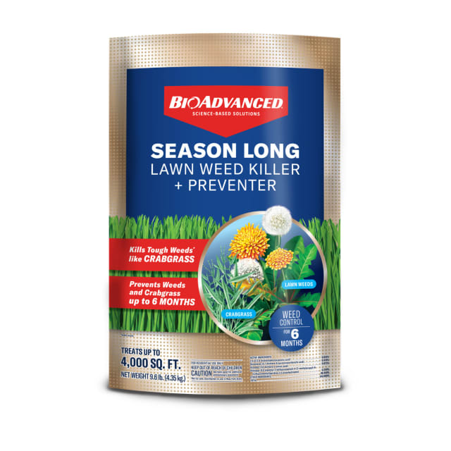 820059G, BioAdvanced Season Long Weed Killer Plus Preventer for Northern Lawns, Granules, 9.6 LB