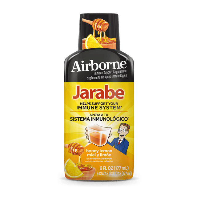 AIRBORNE® Liquid - Jarabe Honey Lemon 6/6 oz.