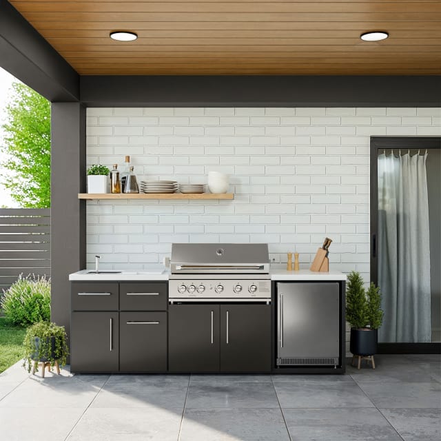Emory 9' Outdoor Kitchen Island - 38 inch Grill