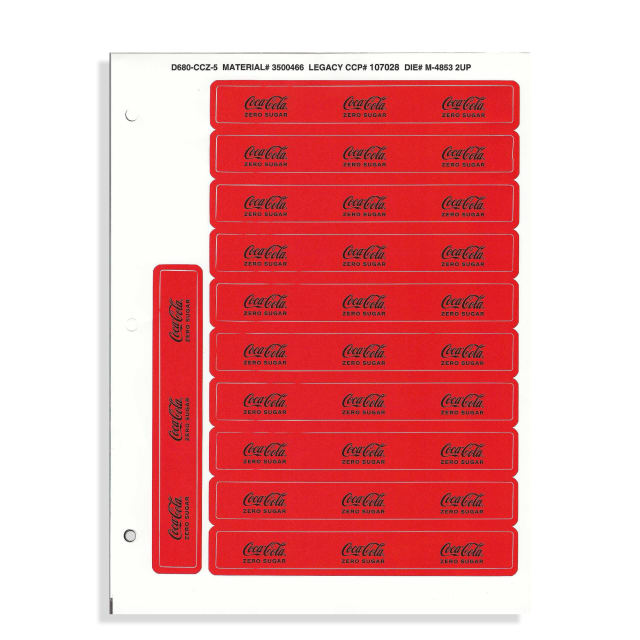 DECAL COKE ZERO SUGAR LNTAP 11/SH