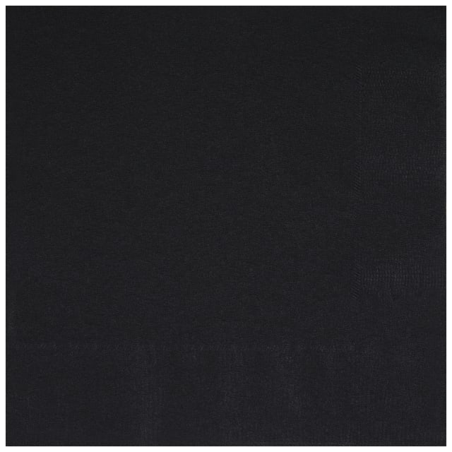 3201  Midnight Black Solid Beverage Napkins, 20ct