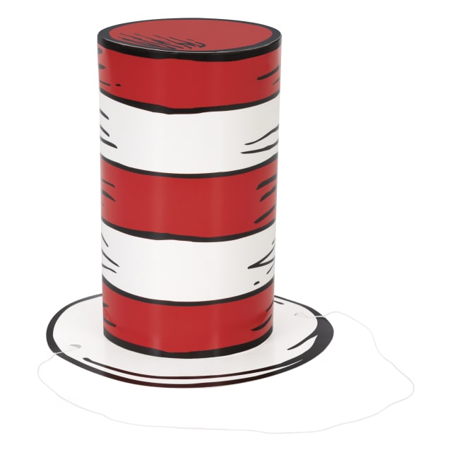 44832  Cat in the Hat Striped DIY Party Hats, 4ct