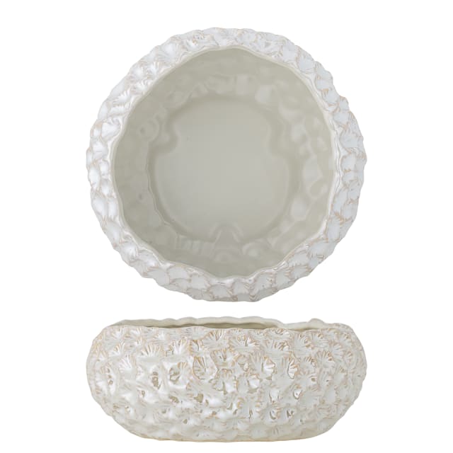 82072739 - Lowen Bowl, White, Stoneware STOCK: 166