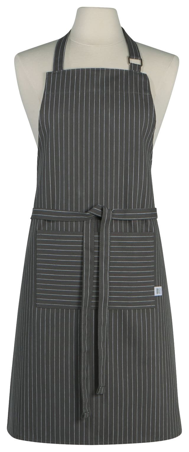 Granite Gray Pinstripe Chef Apron
